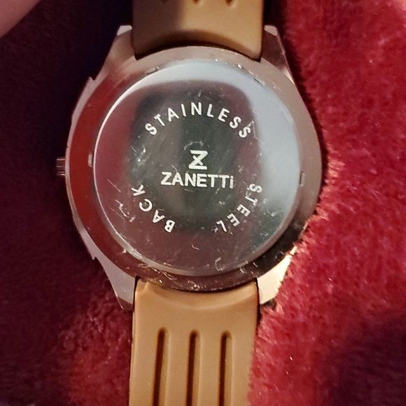 NEW Zanetti Men's Watch Rose Gold Case Rotating SLR Bezel Silicone Band - Picture 5 of 7
